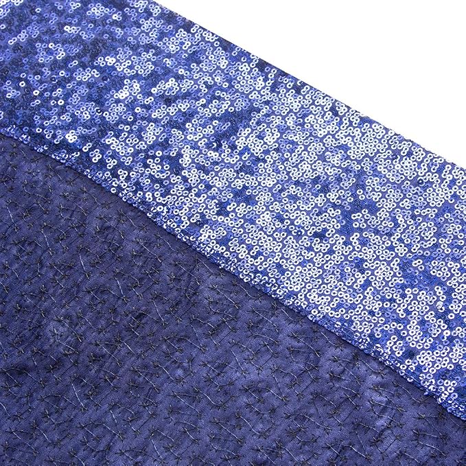 SquarePie 8x10ft Navy Blue Sequin Backdrop, High Density Non-Transparent - Image 6