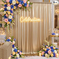 40ftx10ft Shimmer Champagne Sequin Backdrop Curtain by LeegleriTableSkirt
