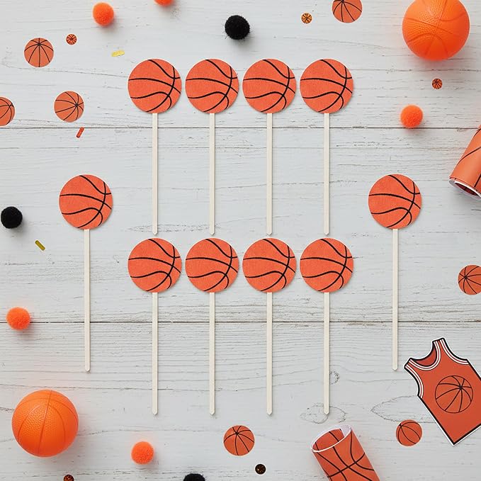 TICIAGA Basketball Wooden Floral Picks - Image 3