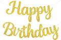 Gold Happy Birthday Banner, Pre-Strung Glitter Gold Birthday Sign, 10 Feet by PatiCool