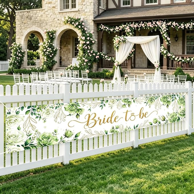Bride To Be Banner Happily Ever After Bridal Shower Wedding Banner | Reusable by WETDNGQI