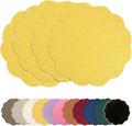 AHHFSMEI Round Faux Linen Placemats Set of 4 Heat Resistant Non-Slip Stain by AHHFSMEI