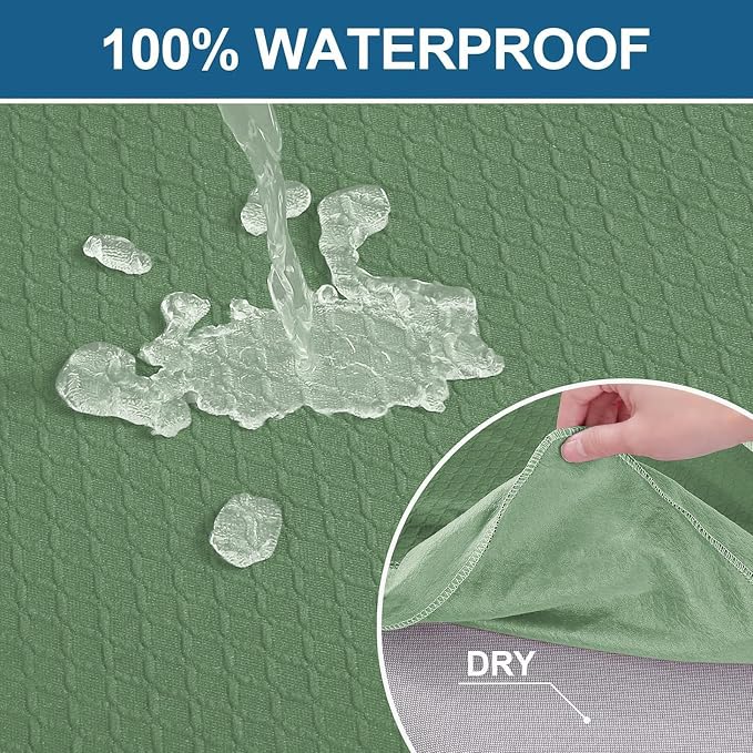 Smiry Waterproof Seat Covers for Dining Room Chairs, No Rear Covers | Stretch - Image 3