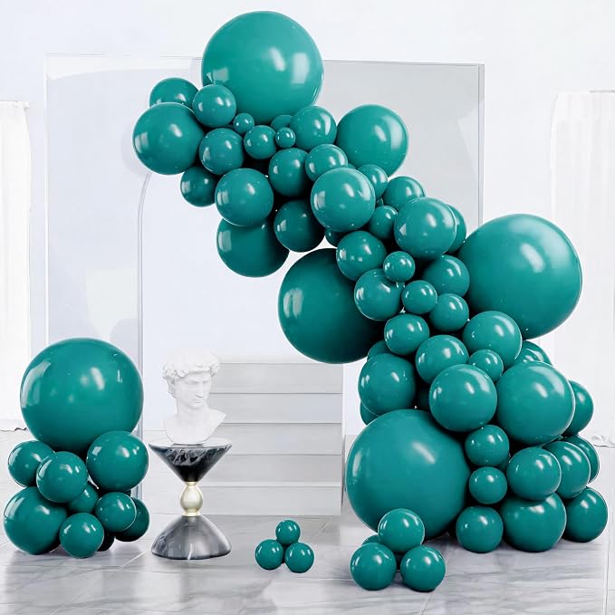 PartyWoo Slate Blue Balloons 140pcs Dusty Blue Boho Neutral Color | 18 12 10 5 by PartyWoo