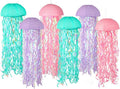 Set of 6 Mermaid Jellyfish Lanterns 10'' – Pink Purple Blue Decorations by YXZXUM
