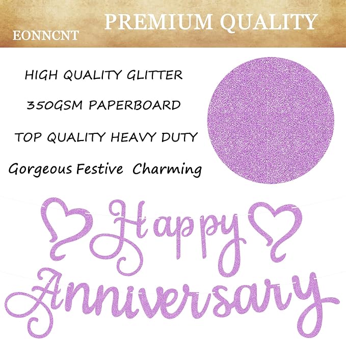 Pre-Strung Happy Anniversary Banner - Image 7