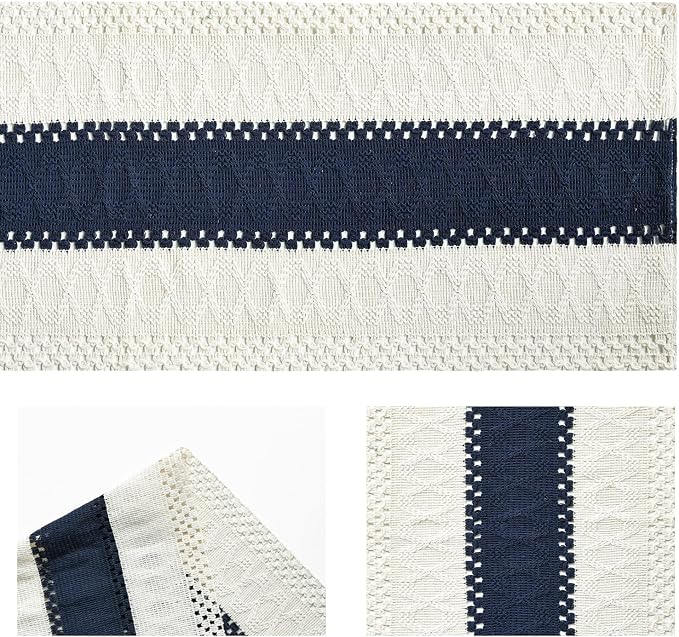 Artoid Mode Dark Blue Farmhouse Rustic Table Runner 12x36 Inch | Seasonal - Image 6