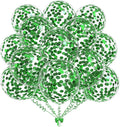 50pcs Green Foil Confetti Balloons, 12 inch Latex Balloon by KALOR