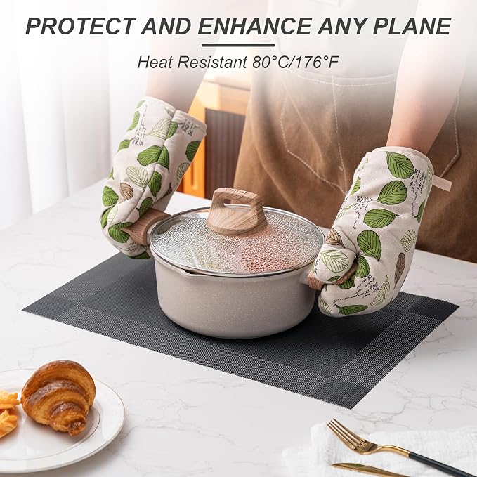 Placemats Set of 4 Washable Indoor | Outdoor Vinyl Place Mats - Image 4