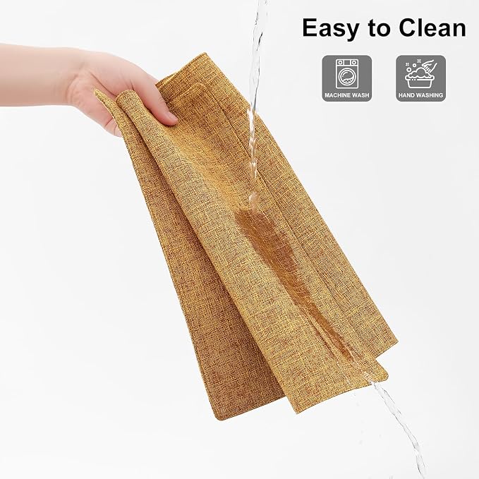 Homaxy Cloths Placemats for Dining Table Set of 6, Amber | Heat Resistant - Image 6
