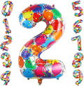40 Inch Number 2 Balloon, Large Foil Mylar Number Balloon by TNCDJKPA