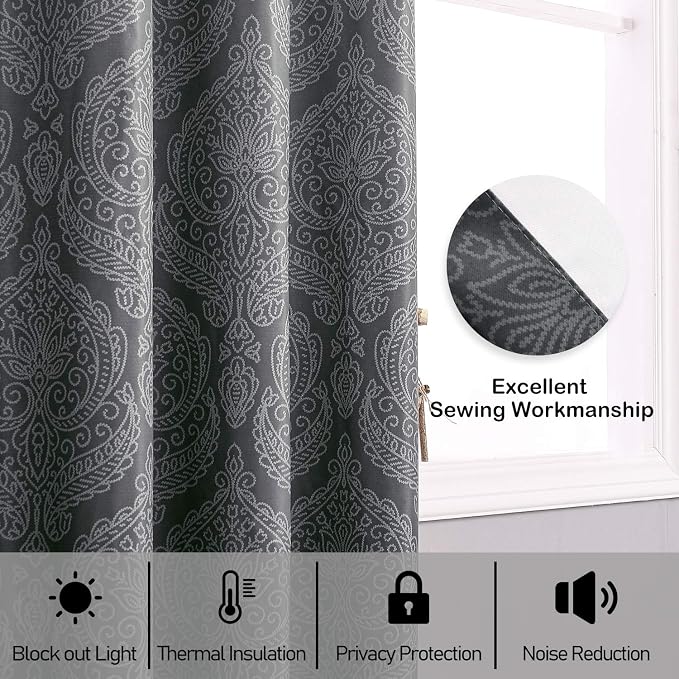 DWCN Ombre Blackout Curtains for Living Room - Image 7