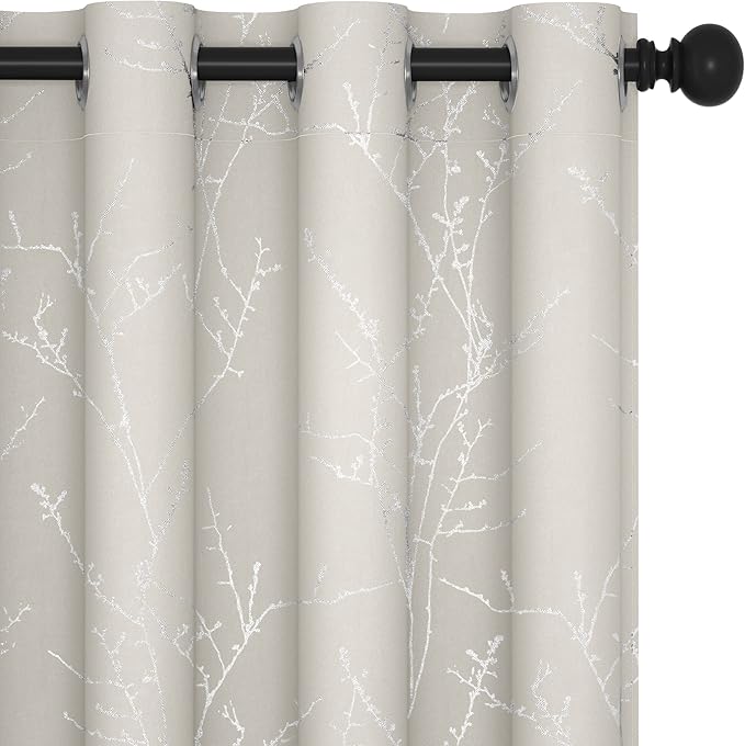 Deconovo Blackout Curtains, Light Beige Thermal Grommet Drapes, Noise Reducing by Unknown