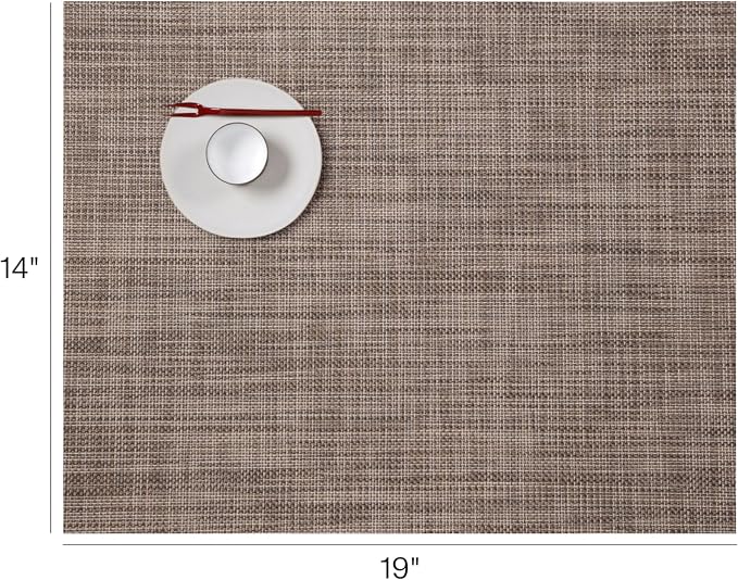 Chilewich Mini Basketweave Placemats, Woven Rectangle Placemats Set of 4 | Easy - Image 2