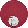 Chilewich Mini Basketweave Placemats, Round Woven Placemats Set of 4 | Reusable by Chilewich