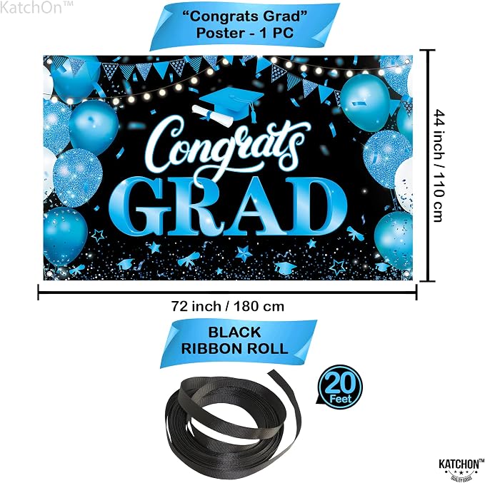 KatchOn Graduation Decorations 2026 Congrats Grad Banner 72x44 Inch | - Image 4