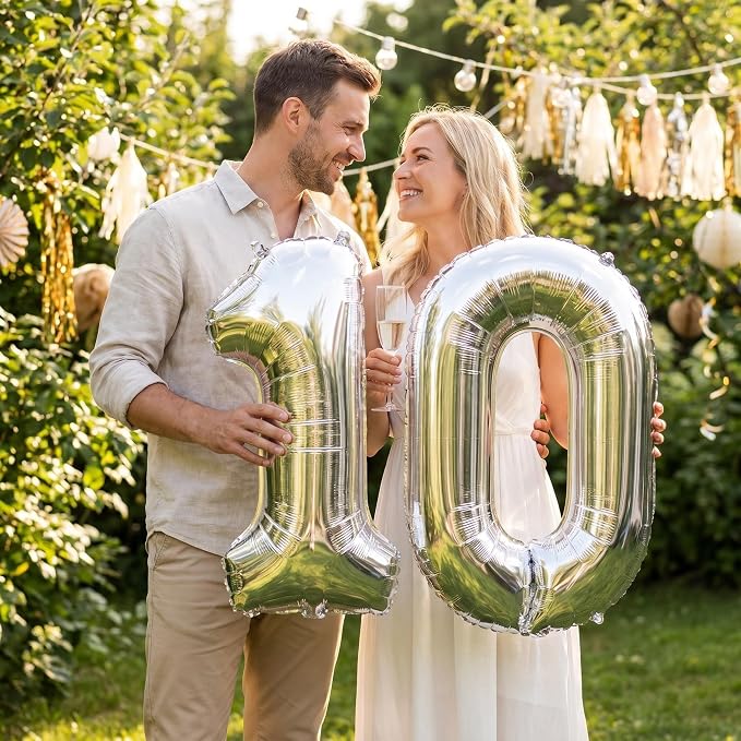 Number 10 Balloon Foil Mylar Balloons - Image 3