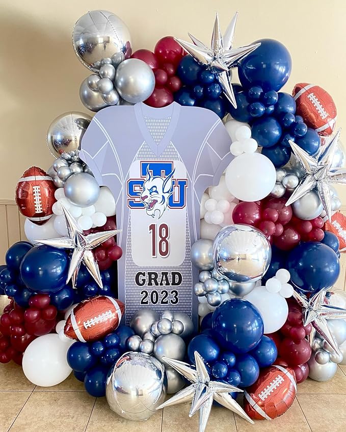 LHOAVWE 18 Inch Football Balloons 10 Pack Rugby Football Balloons - Image 3