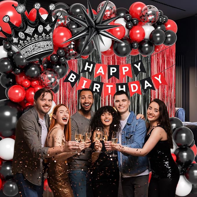 Red and Black Birthday Party Decorations - Image 6
