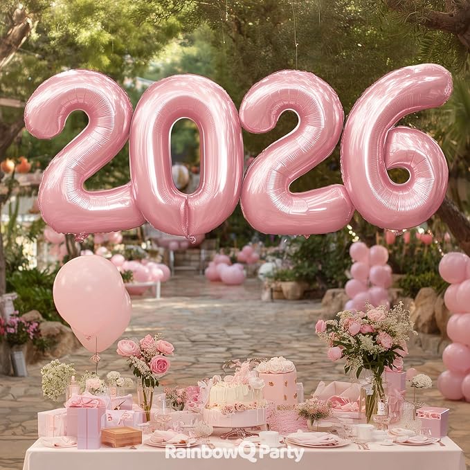 RainbowQ Pink 20 Balloon Number 40 Inch 0-40 Foil Large Balloons | Big Mylar 20 - Image 6