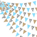 32Ft Western Cowboy Party Decorations Burlap Cow Triangle Flag Fabric Banner by pinkblume