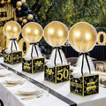 6 Set 50th Table Centerpiece 50 Birthday Tulle Tutu Balloon by Pajean