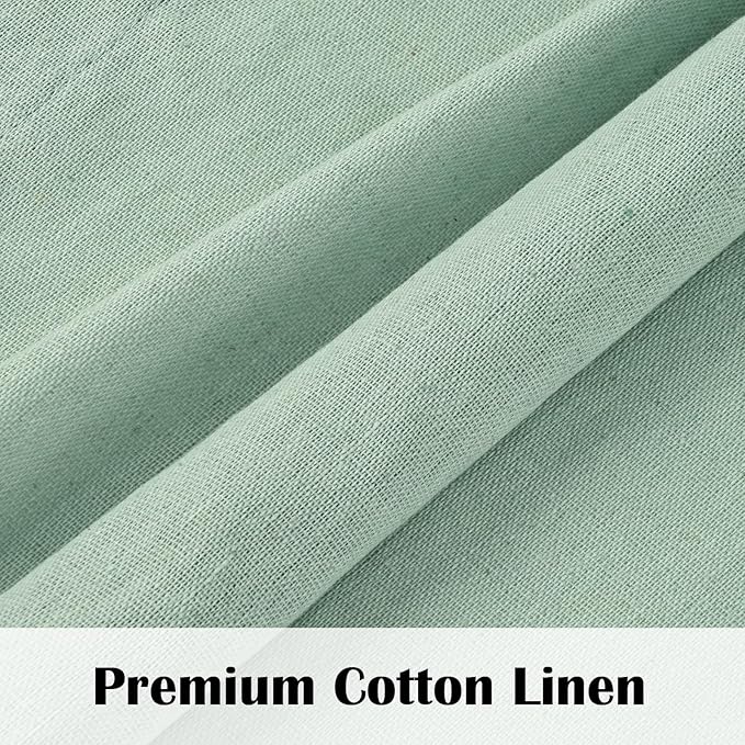 Boho Kitchen Curtains 36 Inch Length, Farmhouse Cotton Linen Tier Curtains - Image 6