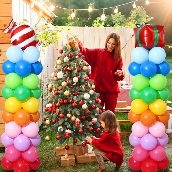 Rainbow Candy land Balloon Column Stand Kit Set of 2, 7 Feet Height Balloon - Image 2