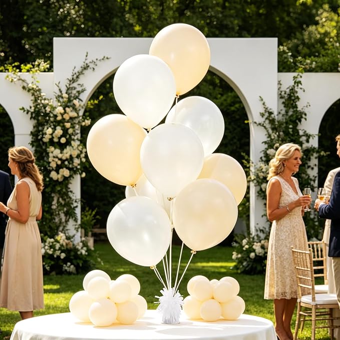 White Balloon Weights Pack of 6 - Image 4