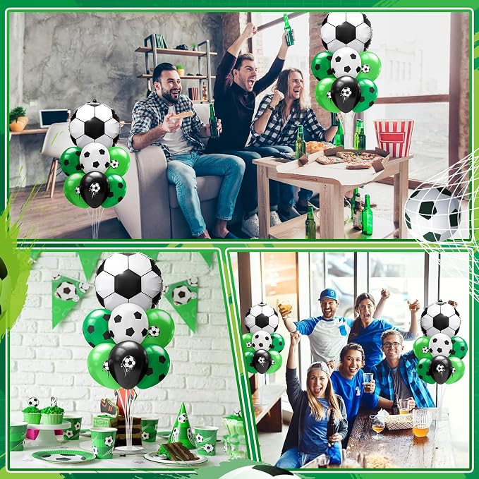 Sumind 2 Set Soccer Balloon Stand Kit Football Foil Balloons Table Centerpiece - Image 4