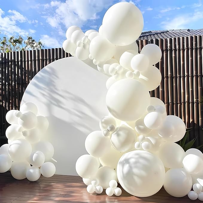200 Pieces White Balloons Different Sizes 5 10 12 18 Inch Latex White Balloon - Image 4
