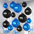 Black Blue Round Foil Balloons by Dagelar