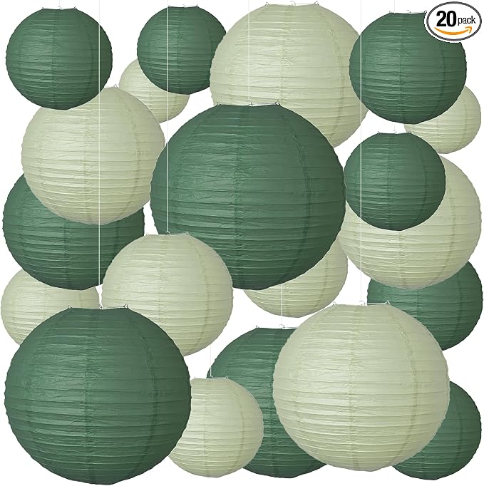 20Pcs Paper Lanterns Decorative by Partiazy