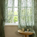 Deeprove Sheer Lace Curtains Olive Green 96 Inches Length by Deeprove