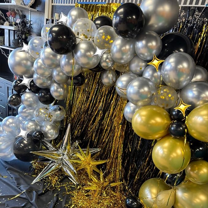 Explosion Star Foil Balloons- 12 Point Star Balloons Gold Spike Balloons | Gold - Image 3