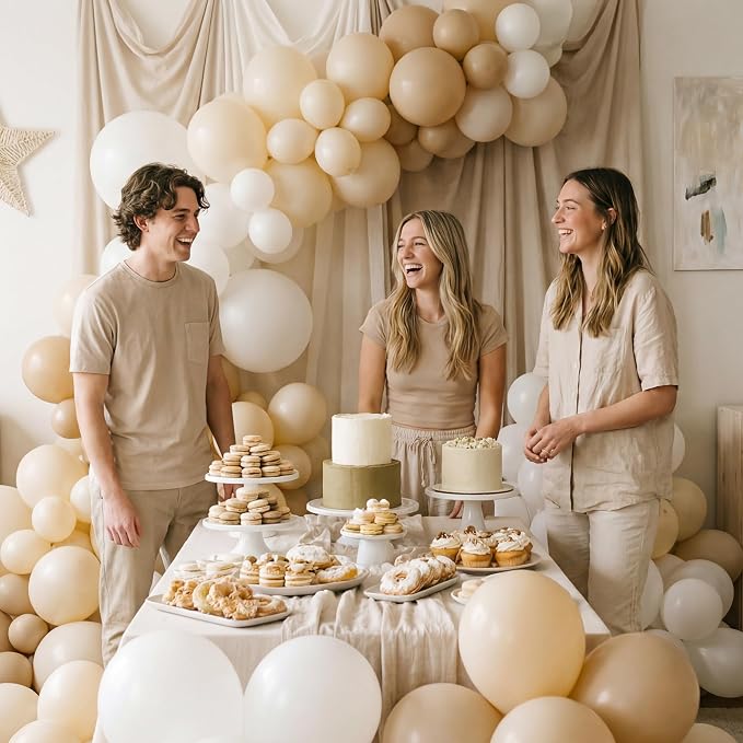Sand White Balloons, Baby Shower, Anniversary, Graduation, Wedding Decorations - Image 8