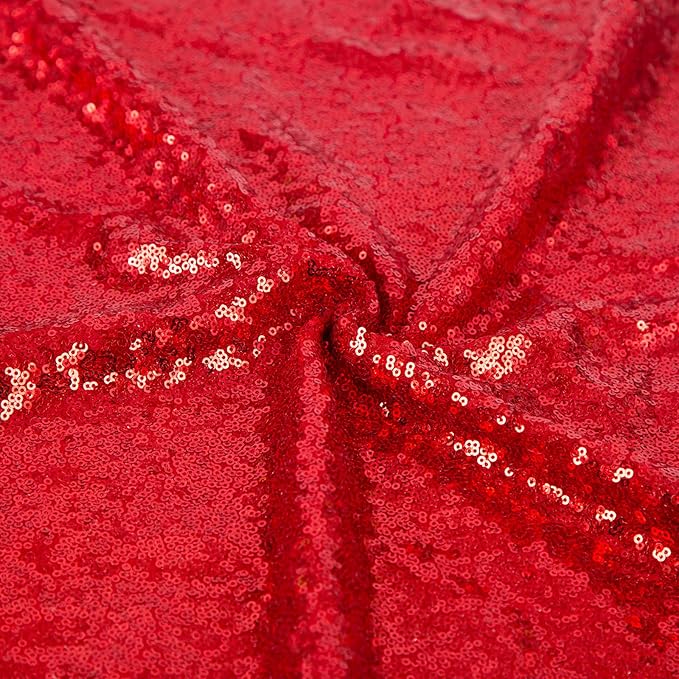 JYFLZQ Red Sequin Backdrop Curtains 2ft x 8ft 4 Panel Glitter Photo Booth - Image 7