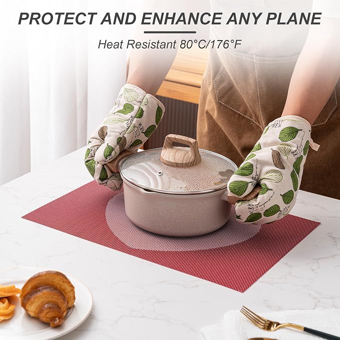 Placemats Set of 6 Washable Indoor | Outdoor Vinyl Place Mats - Image 5