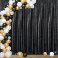 Sugargirl Black Sequin Backdrop Curtain 4FTx8FT Glitter Black Background Drapes by Sugargirl