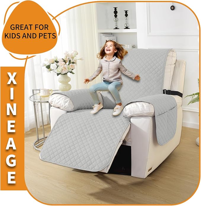 XINEAGE Water Resistant Recliner Cover, Nonslip Recliner Chair Covers - Image 6