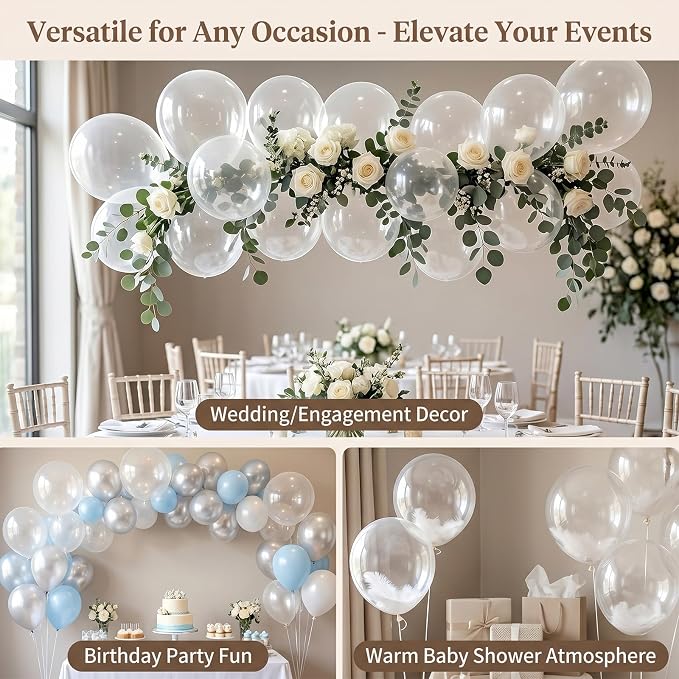 104PCS Clear Balloon Garland Arch Kit, Different Size 18 12 10 5 Inch | - Image 6