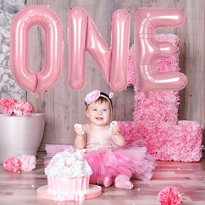 Pink Letter Balloon E, 40 Inch Big Pastel Pink Foil Helium Alphabet E Letter - Image 7
