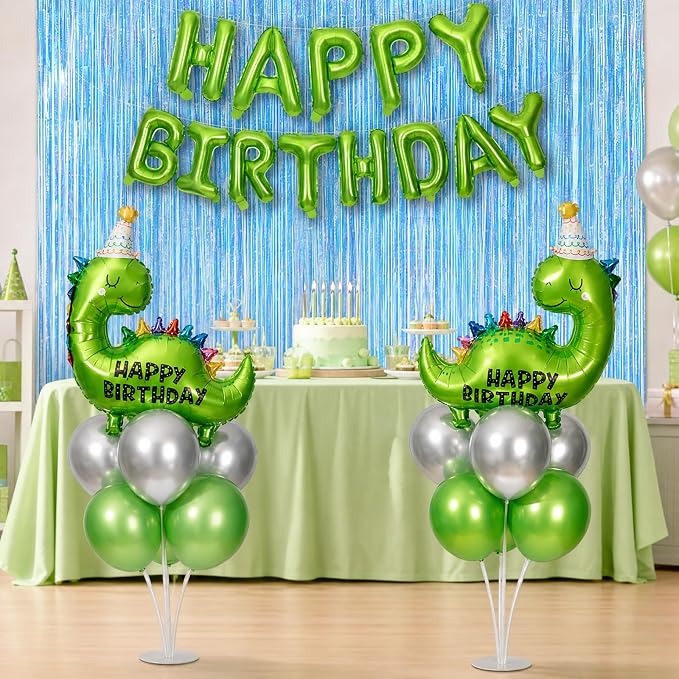 Cute Green Dinosaur Birthday Party Decorations, Dino Theme Party Balloon Kit - Image 6