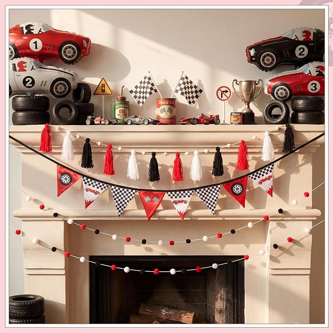 Hahafelt 4 Pcs Baby Shower Party Decoration Kit Pennant Bunting Banner Tassel - Image 4