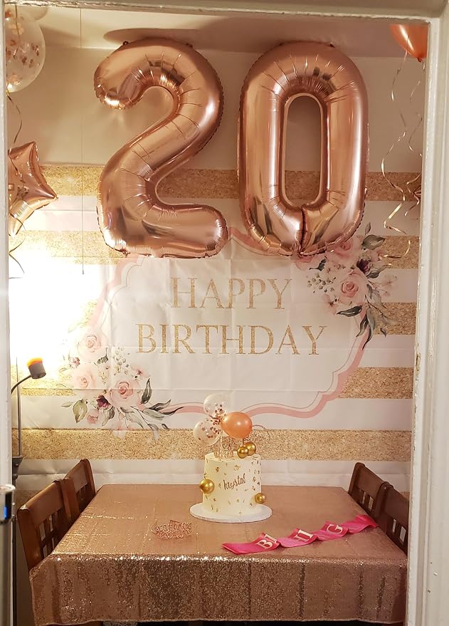 40 Inch Number 25 Balloon for 25th Year Old Birthday Decorations, Rose Gold | - Image 4