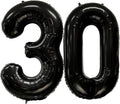 FIROMI 30 Number Balloons Black Big Mylar Foil 30th Balloon Numbers 40-inch | by Firomi