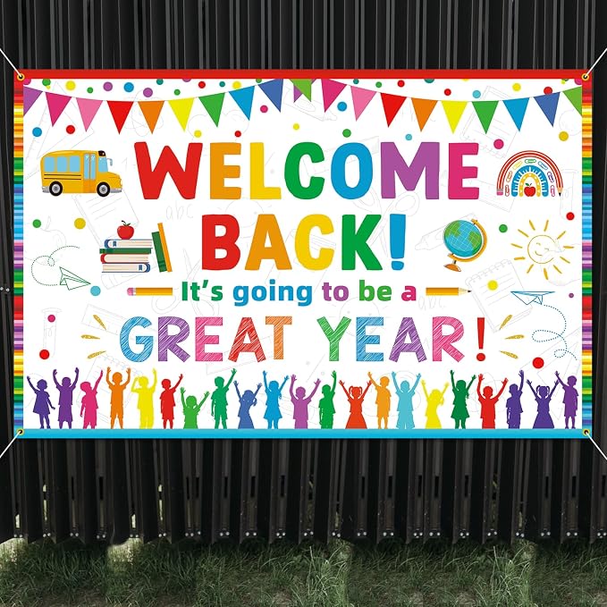 Welcome Back Backdrop Banner It's going to be a Great Year Banner Back to - Image 4