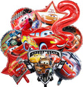 9 Pcs Car Theme Happy Birthday Decorations, Cute Cartoons Party Decorations by COWSTOOK