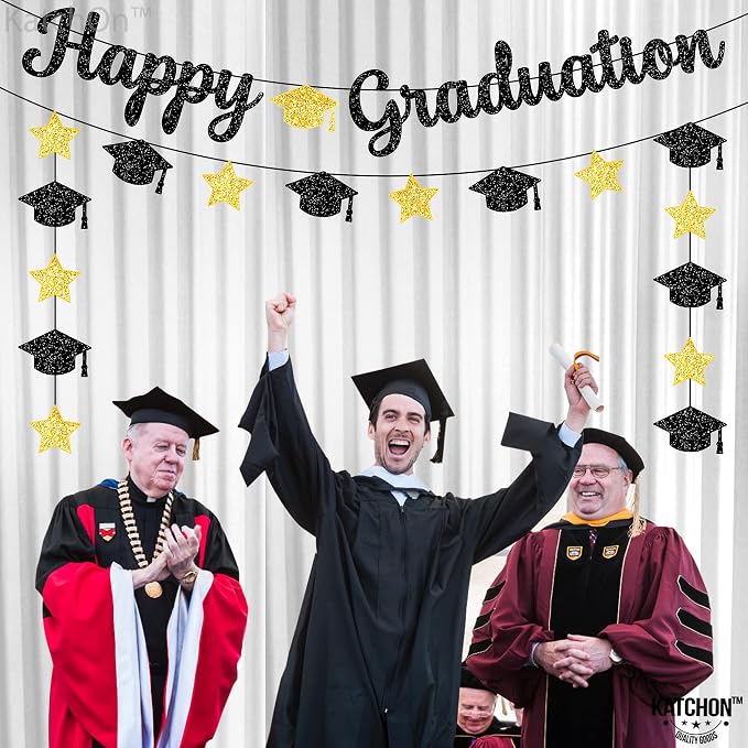 KatchOn Glitter Happy Graduation Banner | No DIY, Pre-Strung, 2026 Graduation - Image 3