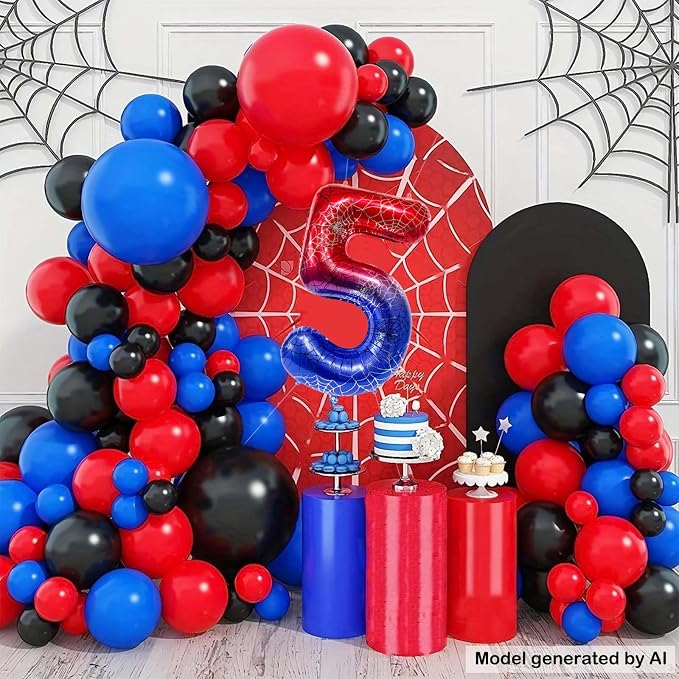 40 Inch Spider Number 5 Foil Balloons - Image 6